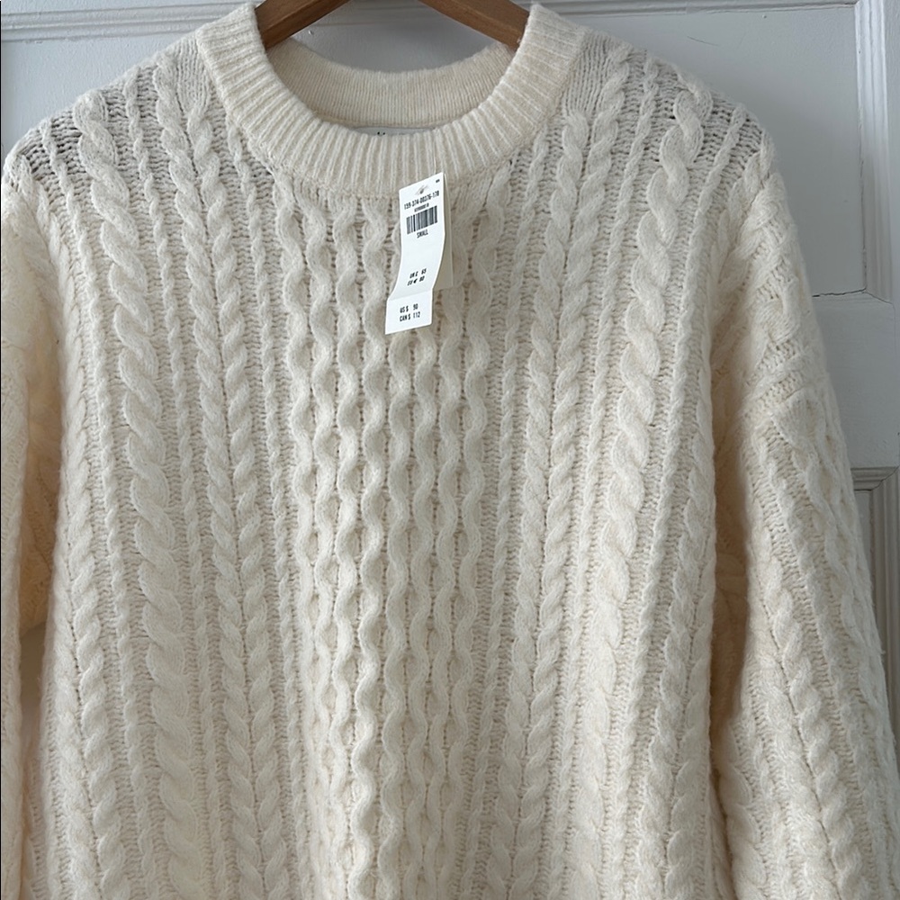 Cream Cable Knit Sweater